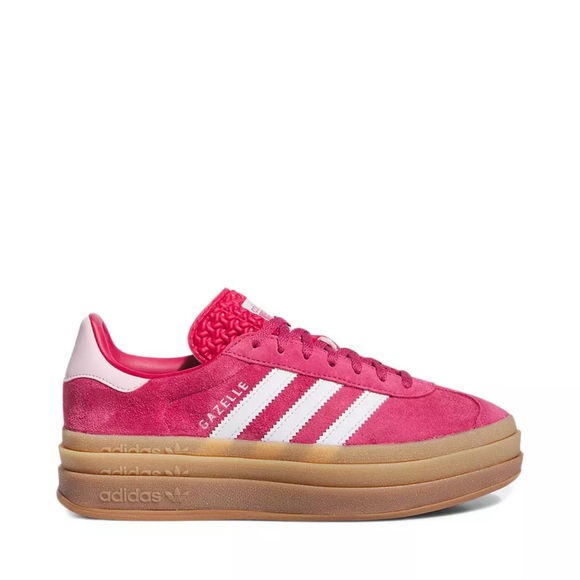 Women’s Adidas Gazelle Bold Platform Rare Wild Pink Suede Size 10 - Picture 10 of 12